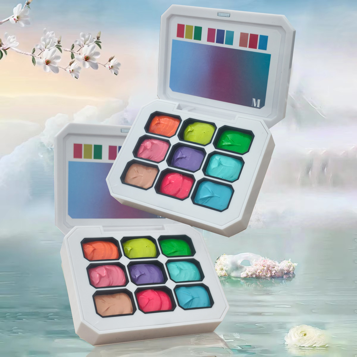 Photography Lighting Gels - ยาทาเล็บเจล 9 สี 1 ชิ้น สำหรับเพ้นท์เล็บไล่เฉดสี