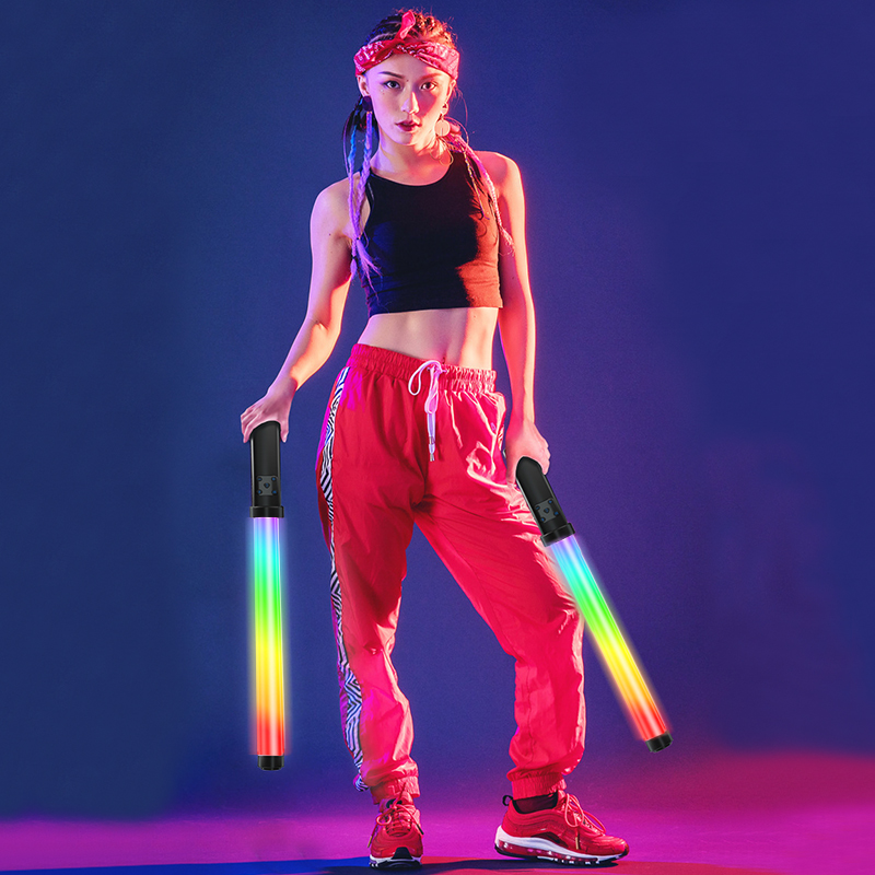 Photography Types Of Lighting - ไฟถ่ายภาพแบบแท่งพกพา 42 ดวง RGB แบบสองด้านส่องสว่าง พร้อมพอร์ตเชื่อมต่อ