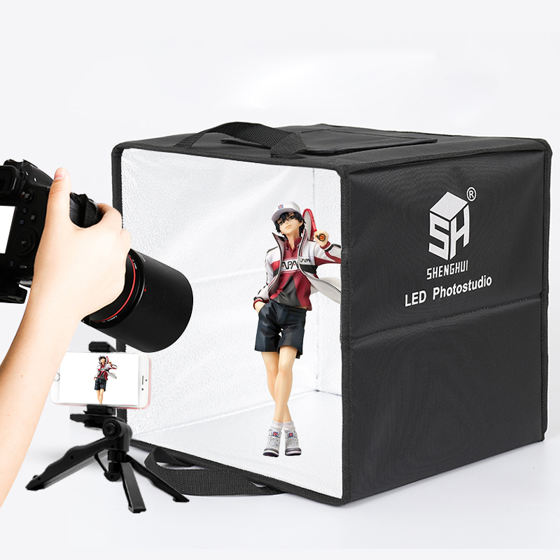 Photography Lighting Kit Portable - กล่องไฟถ่ายภาพแบบตั้งโต๊ะขนาด 30 ซม. พร้อมไฟ LED แบบวงแหวน
