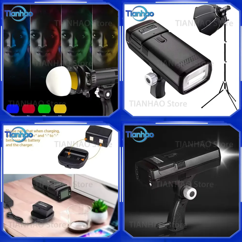 Photography Lighting Kit Portable - ชุดไฟแฟลชไร้สายแบบพกพา F1-200 1/8000s สำหรับการถ่ายภาพด้วยมือถือ สำหรับสตูดิโอถ่ายภาพมืออาชีพ