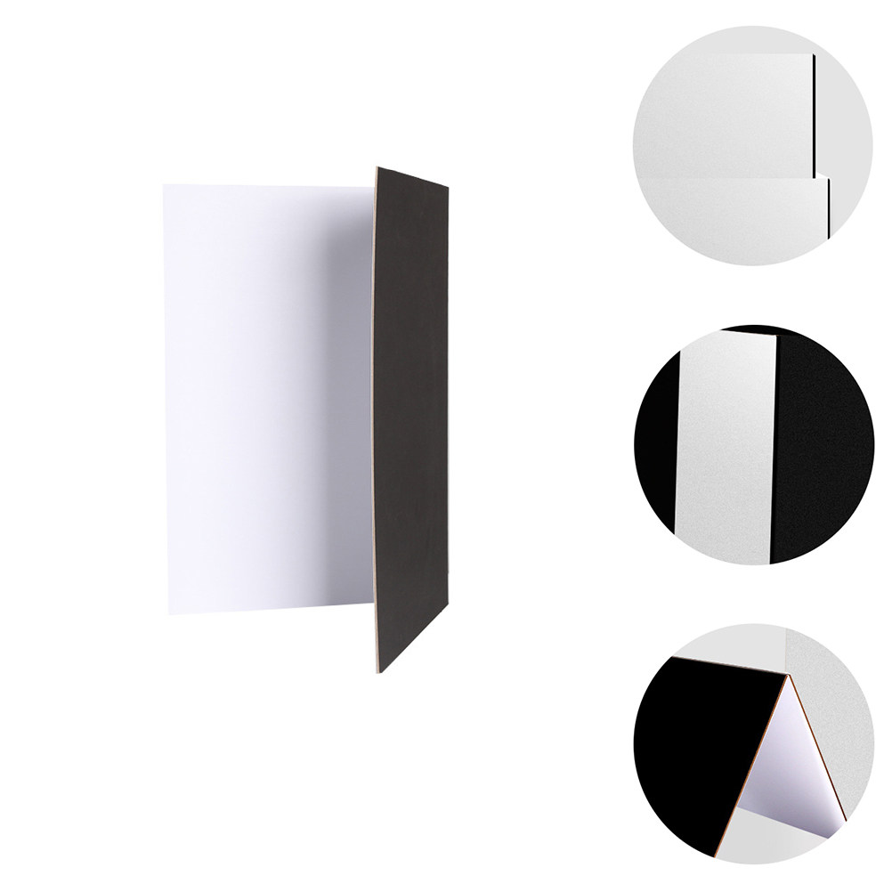 Photography Lighting Backdrop - แผ่นสะท้อนแสงสีขาวดำแบบพับได้สำหรับการถ่ายภาพ แผ่นกระดาษสะท้อนแสงสำหรับสตูดิโอ แสงกลางแจ้ง ฉากหลัง อุปกรณ์ถ่ายภาพ