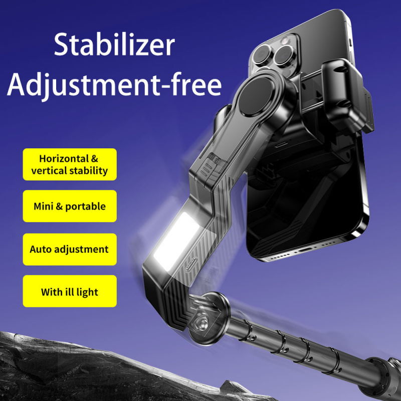 Photography Video Lighting Kit With Adjustable Tripod Stand - ไม้เซลฟี่พร้อมไฟ LED รุ่น Q31 พร้อมตัวกันสั่น ขาตั้งกล้องแบบยืดหดได้