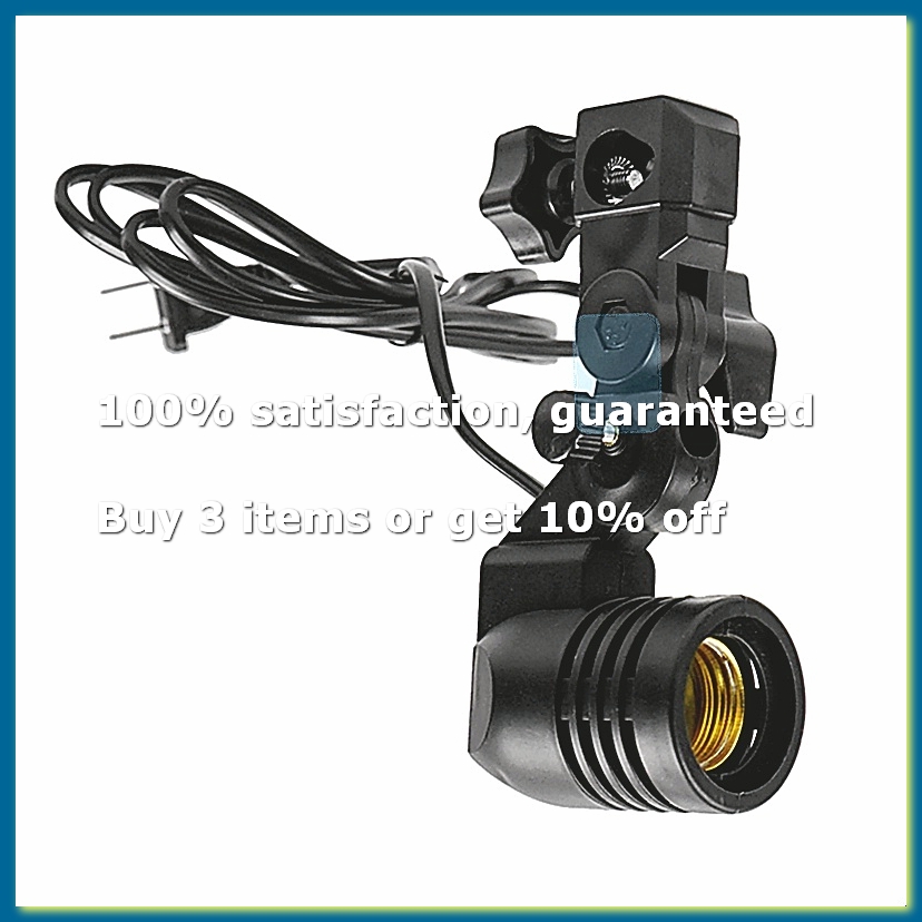 Photography With Lighting - ไฟสตูดิโอถ่ายภาพ ขั้วหลอด E27 สายไฟยาว 1.8 เมตร