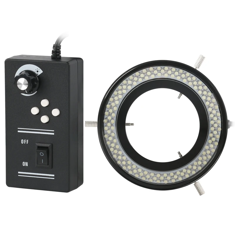 Photography Lighting Circle - อุตสาหกรรมสี่โซนสี่ล้อไดรฟ์ความสว่างอิสระปรับ 144 64 LED แหวนโคมไฟสําหรับกล้องจุลทรรศน์สเตอริโอกล้อง