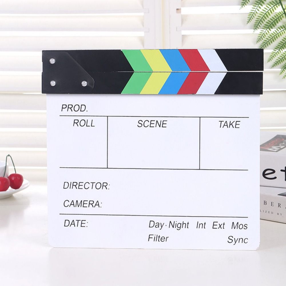 Photography Lighting Led - แผ่นอะคริลิคสำหรับถ่ายภาพ ฉากจำลอง คลาปเปอร์บอร์ด อุปกรณ์ประกอบฉาก แผ่นคลาปเปอร์บอร์ดสำหรับผู้กำกับ แผ่นบอร์ดสำหรับผู้กำกับ