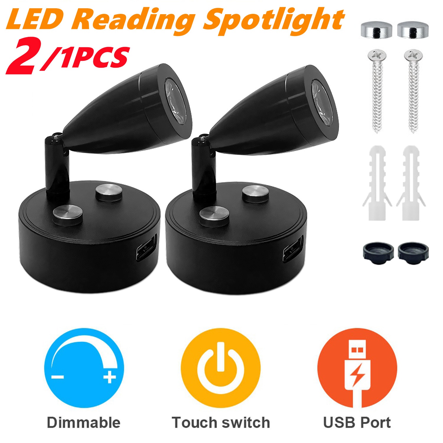 Interior Photography Lighting - 2/1PCS เงิน/สีดํา DC 12-24V อุปกรณ์ตกแต่งภายในรถยนต์ LED