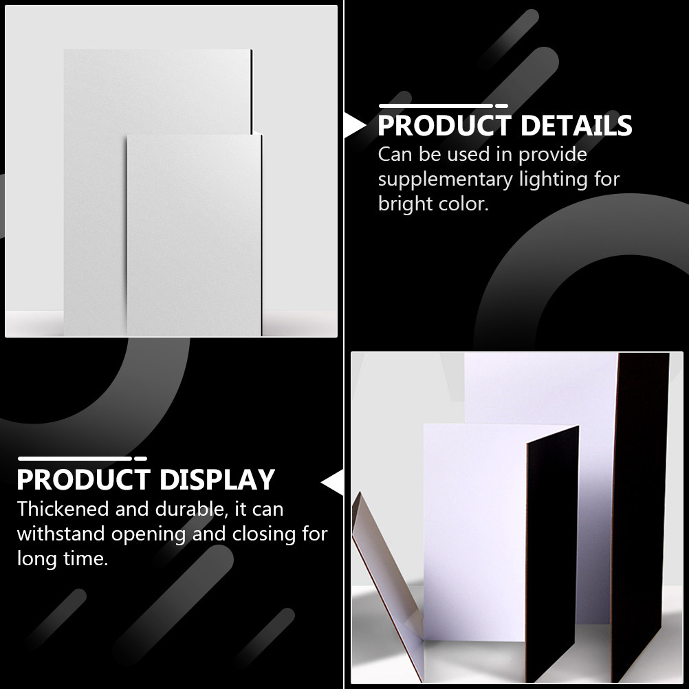 Photography Lighting Backdrop - แผ่นสะท้อนแสงสีขาวดำแบบพับได้สำหรับการถ่ายภาพ แผ่นกระดาษสะท้อนแสงสำหรับสตูดิโอ แสงกลางแจ้ง ฉากหลัง อุปกรณ์ถ่ายภาพ