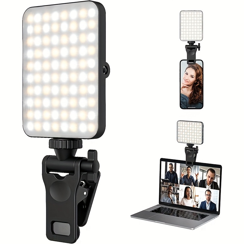 Photography Lighting Led - 1 ชิ้นแม่เหล็กแบบชาร์จไฟได้ LED Selfie Light, 3