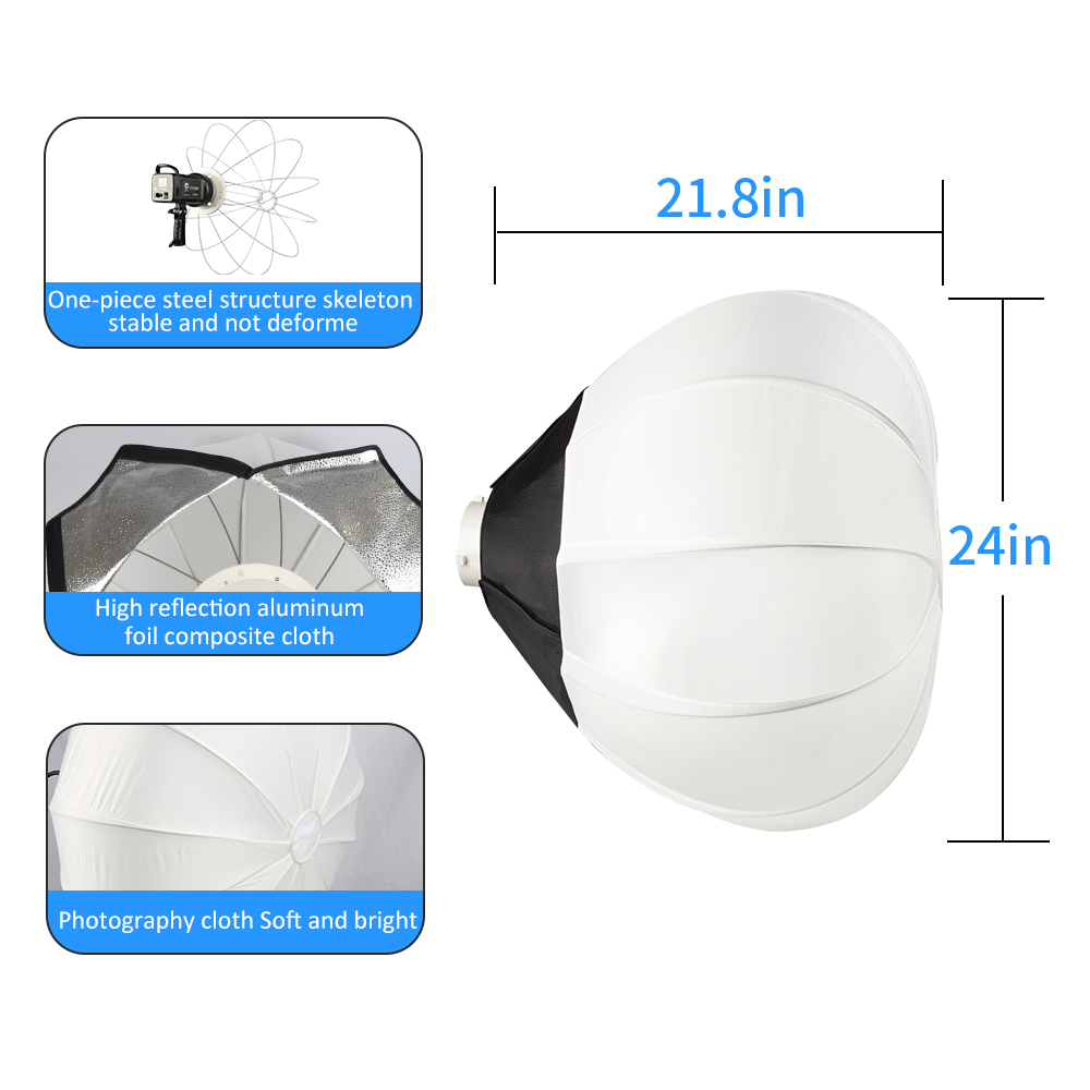 Globe Modifier Round - ซอฟต์บ็อกซ์ทรงกลมขนาด 65 ซม. แบบ Bowens Elinchrom