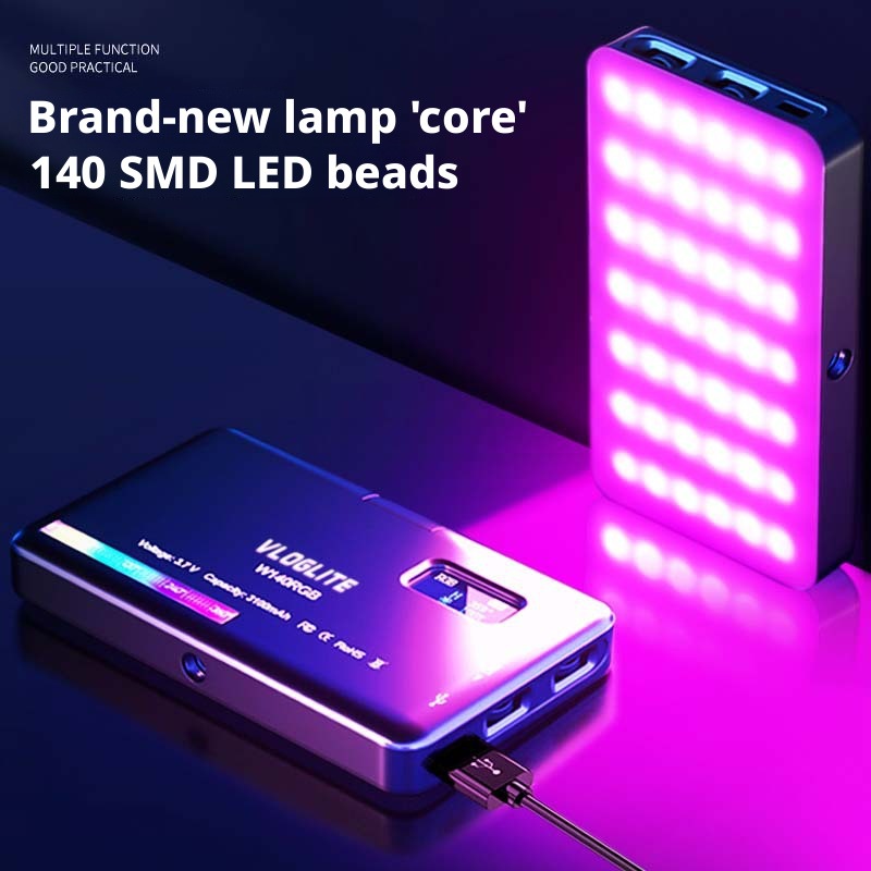 Photography Lighting Meter - ไฟเติม RGB แบบพกพาสำหรับมือถือ ไฟสำหรับการประชุมทางวิดีโอ ไฟถ่ายภาพวิดีโอบล็อก ไฟ