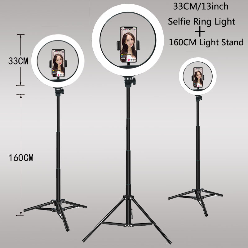 Photography Lighting Circle - 26 33 ซม.ไฟวิดีโอหรี่แสงได้Selfie LED Light USBแหวนโคมไฟขาตั้งขาตั้งกล้องMake