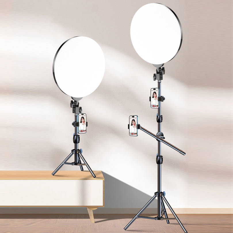 Photography Lighting Circle - ขาตั้งไฟ LED ขนาด 10 นิ้วสำหรับถ่ายภาพ พร้อมไฟวงแหวนเซลฟี่สำหรับสตูดิโอถ่ายภาพ