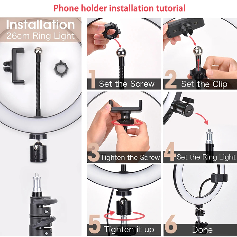 ไฟวงแหวนเซลฟี่ขนาด 16/26/33 ซม - Photography Lighting Meter บทวิจารณ์และราคา