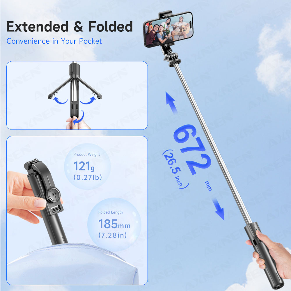 ขาตั้งกล้องเซลฟี่สติ๊กพร้อมรีโ - Photography Video Lighting Kit With Adjustable Tripod Stand บทวิจารณ์และราคา