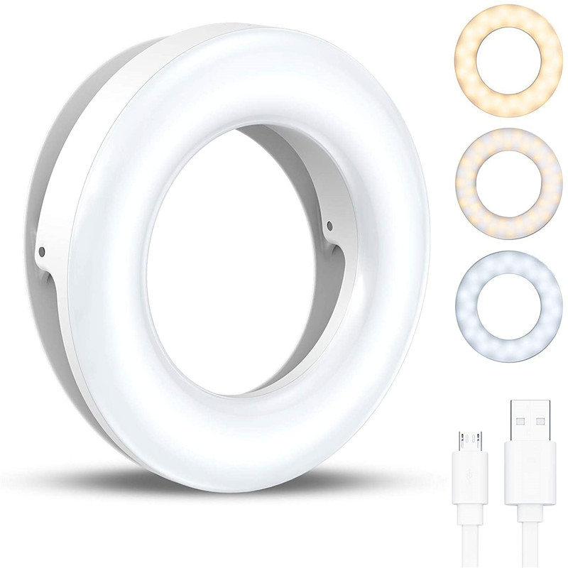 แบบพกพา LED คลิปแหวนแสง 40 LED - Photography Lighting Circle บทวิจารณ์และราคา