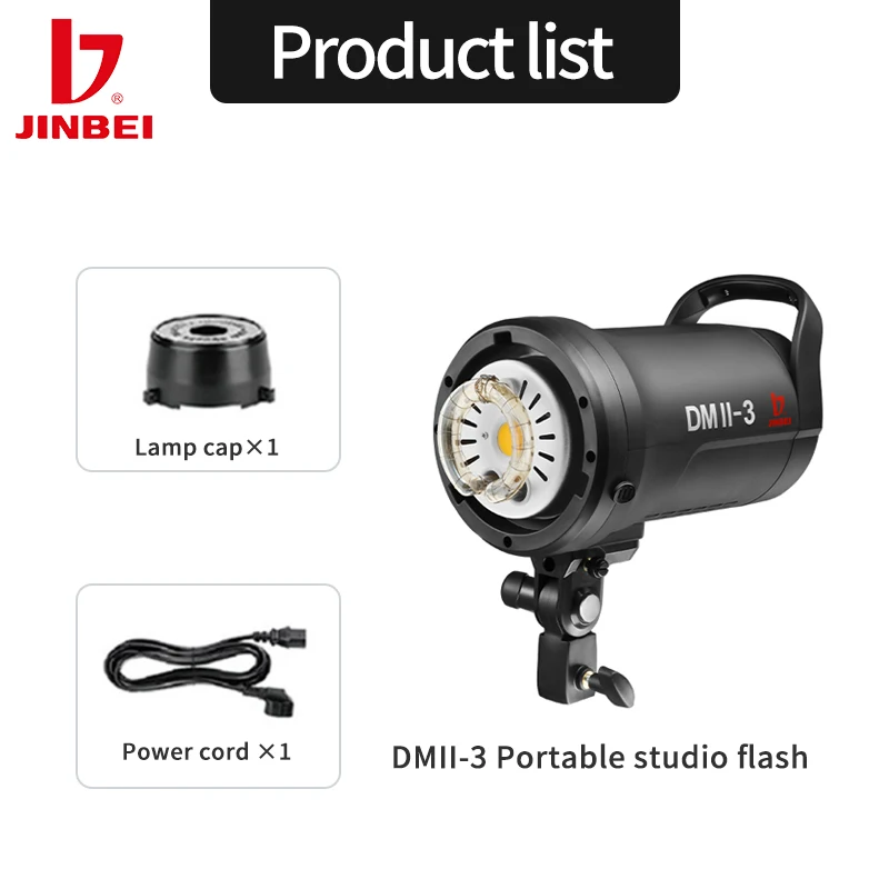 แฟลชสตูดิโอ JINBEI DMII-3 300W - Photography Lighting Kit Portable บทวิจารณ์และราคา