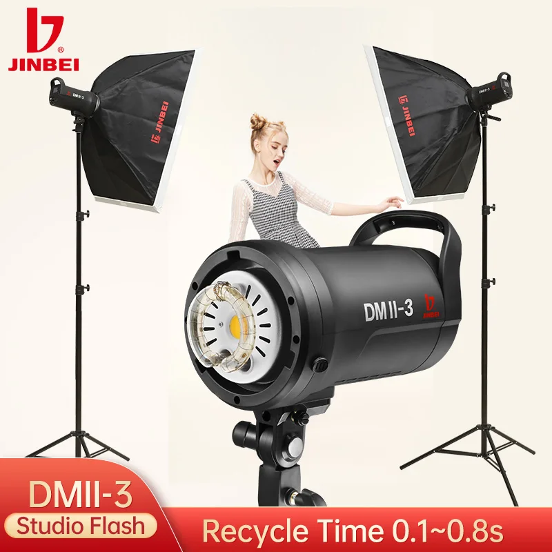 แฟลชสตูดิโอ JINBEI DMII-3 300W - Photography Lighting Kit Portable บทวิจารณ์และราคา