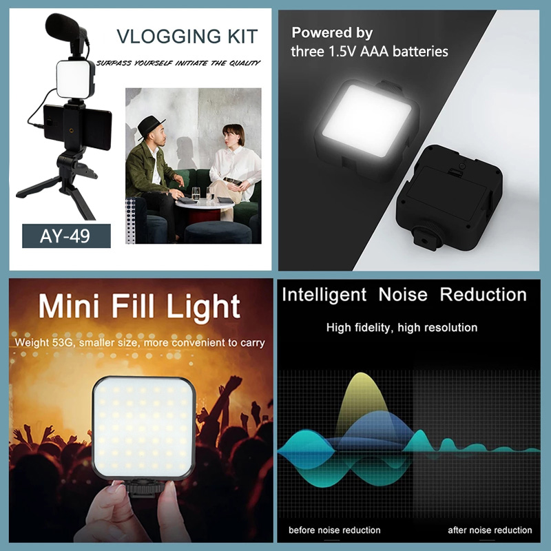 ที่วางโทรศัพท์การถ่ายภาพแสงสมา - Photography Lighting Kit Portable บทวิจารณ์และราคา