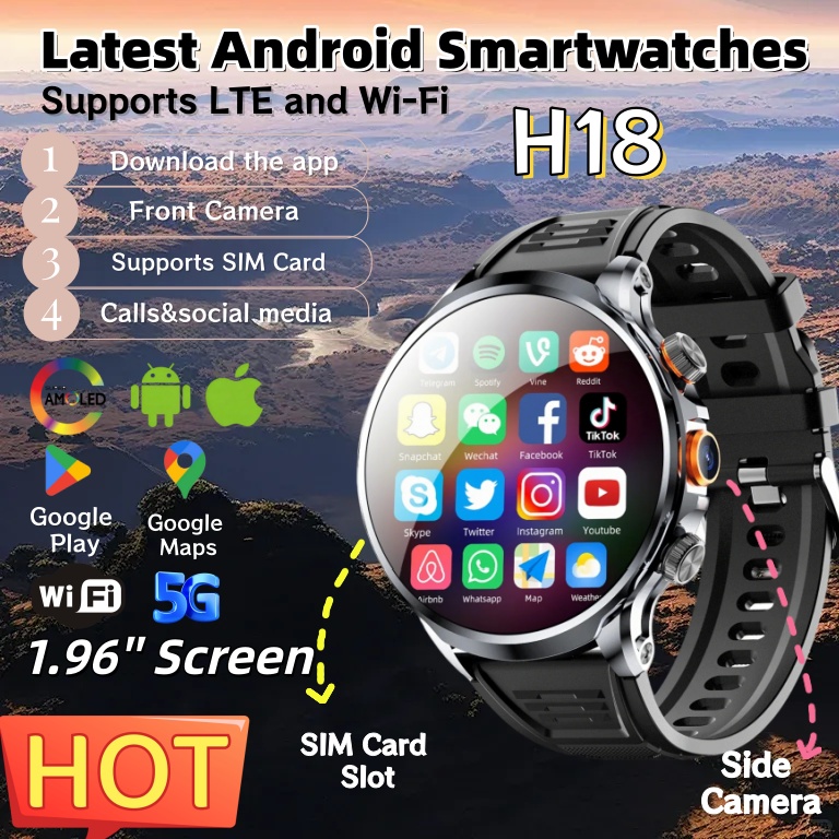 สมาร์ทวอทช์ NEW 4G Android H18 - Photography Lighting Gels บทวิจารณ์และราคา