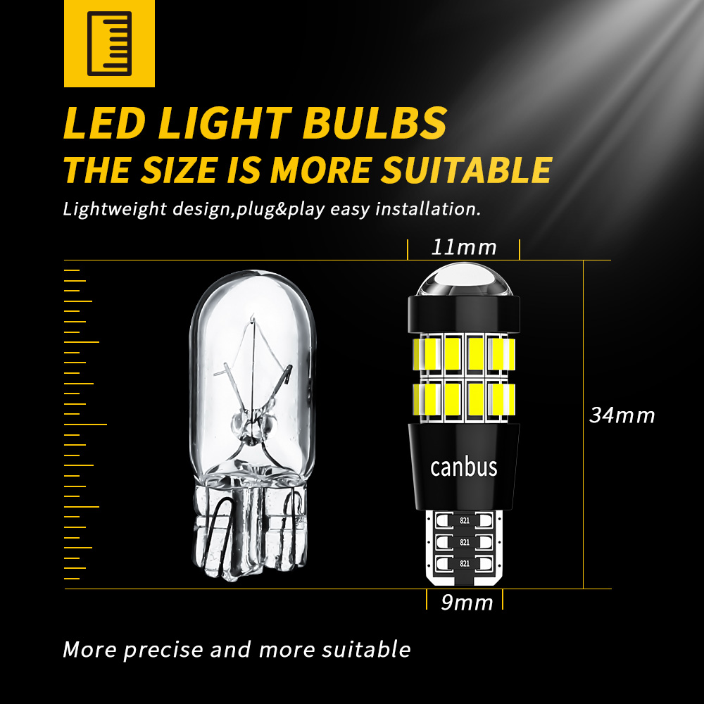 DXZ 2PCS W5W T10 หลอดไฟ LED เล - Interior Photography Lighting บทวิจารณ์และราคา