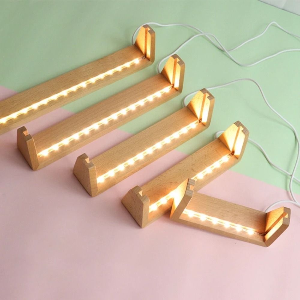 ฐานไม้สีอุ่นพร้อมไฟ LED ป้องกั - Photography Lighting Portrait บทวิจารณ์และราคา