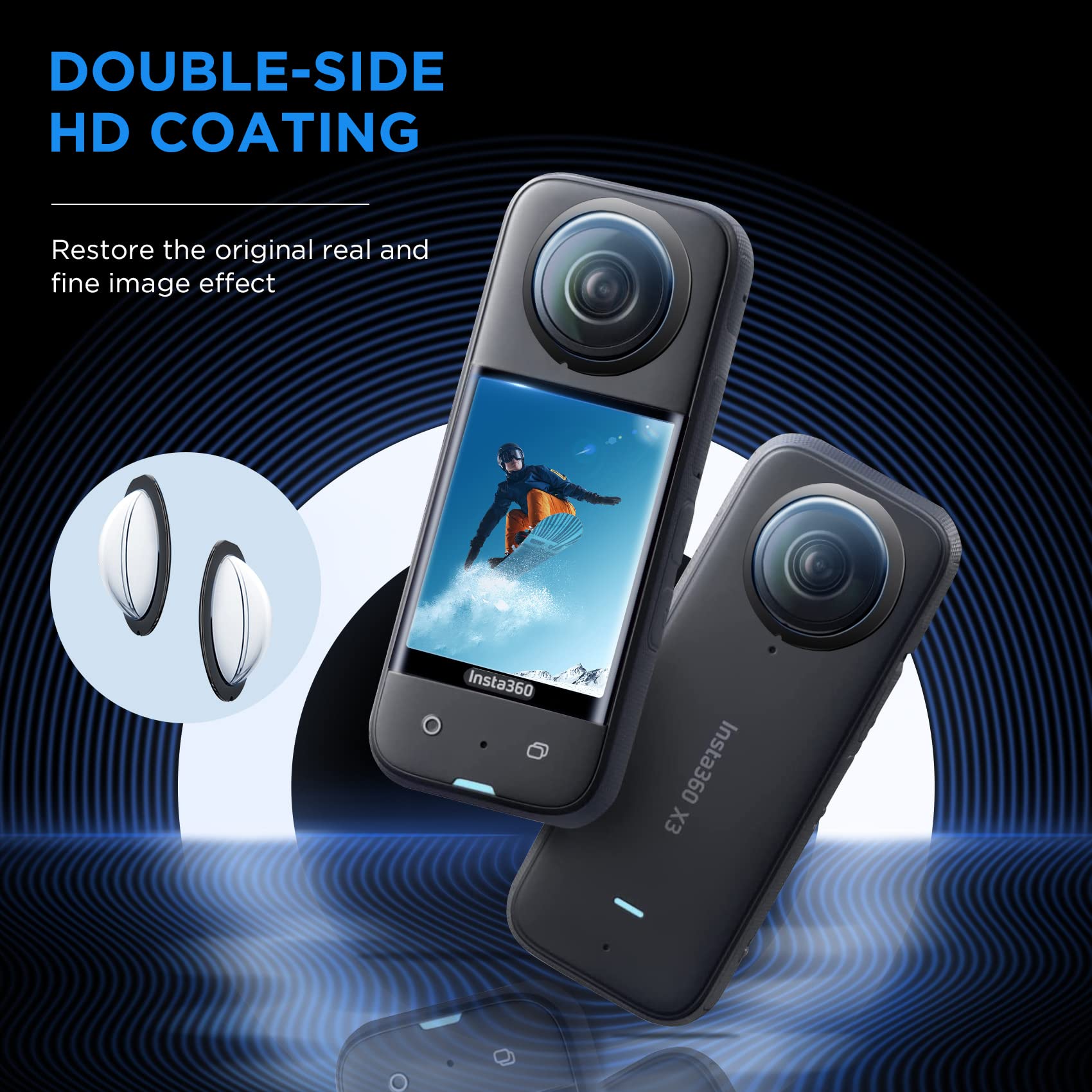 เลนส์สําหรับ Insta360 X3 อุปกร - Insta360 Camera X3 บทวิจารณ์และราคา