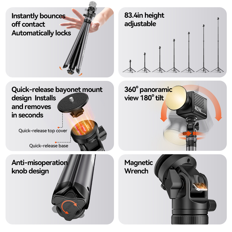 ขาตั้งไฟ COMAN MT68 แบบปลดเร็ว - Photography Video Lighting Kit With Adjustable Tripod Stand บทวิจารณ์และราคา