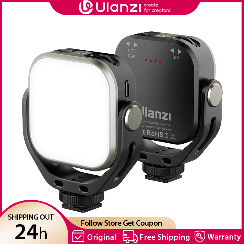 Ulanzi VL66 ไฟวิดีโอ RGB 2500- - Photography Video Lighting Kit With Adjustable Tripod Stand บทวิจารณ์และราคา