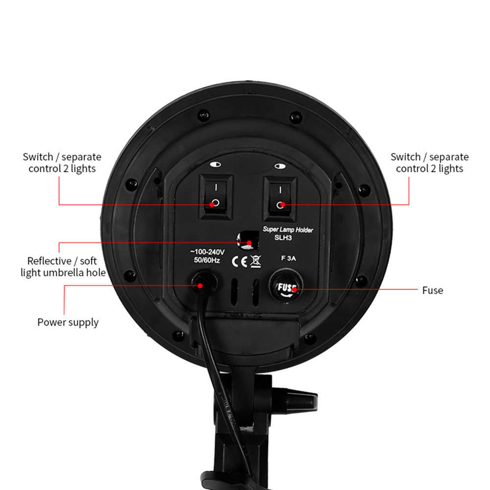 E27 ฐานสี่โคมไฟหลอดไฟใช้สำหรับ - Photography Lighting Kits บทวิจารณ์และราคา