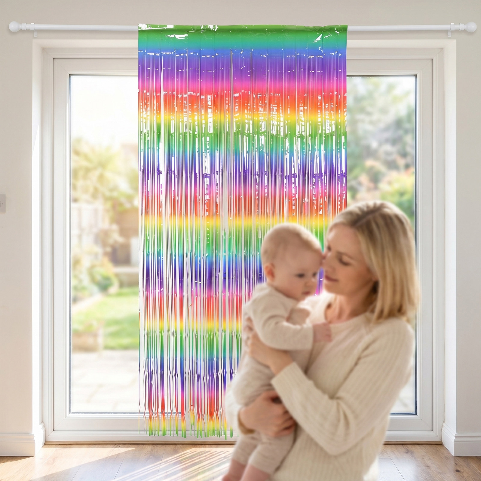 ม่านฟอยล์สีรุ้ง 2 ชิ้น สำหรับต - Photography Lighting Backdrop บทวิจารณ์และราคา