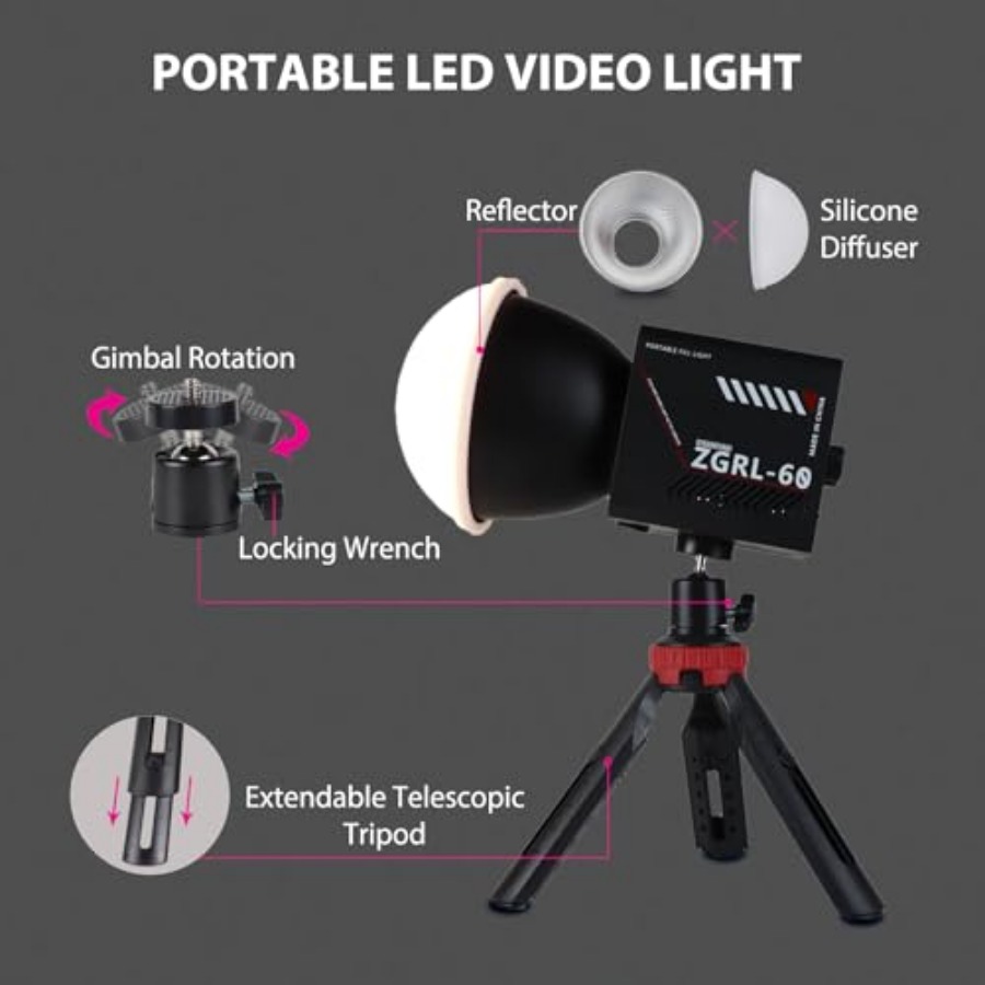 ไฟวิดีโอ LED COB 60W แบบพกพาพร - Photography Lighting Led บทวิจารณ์และราคา