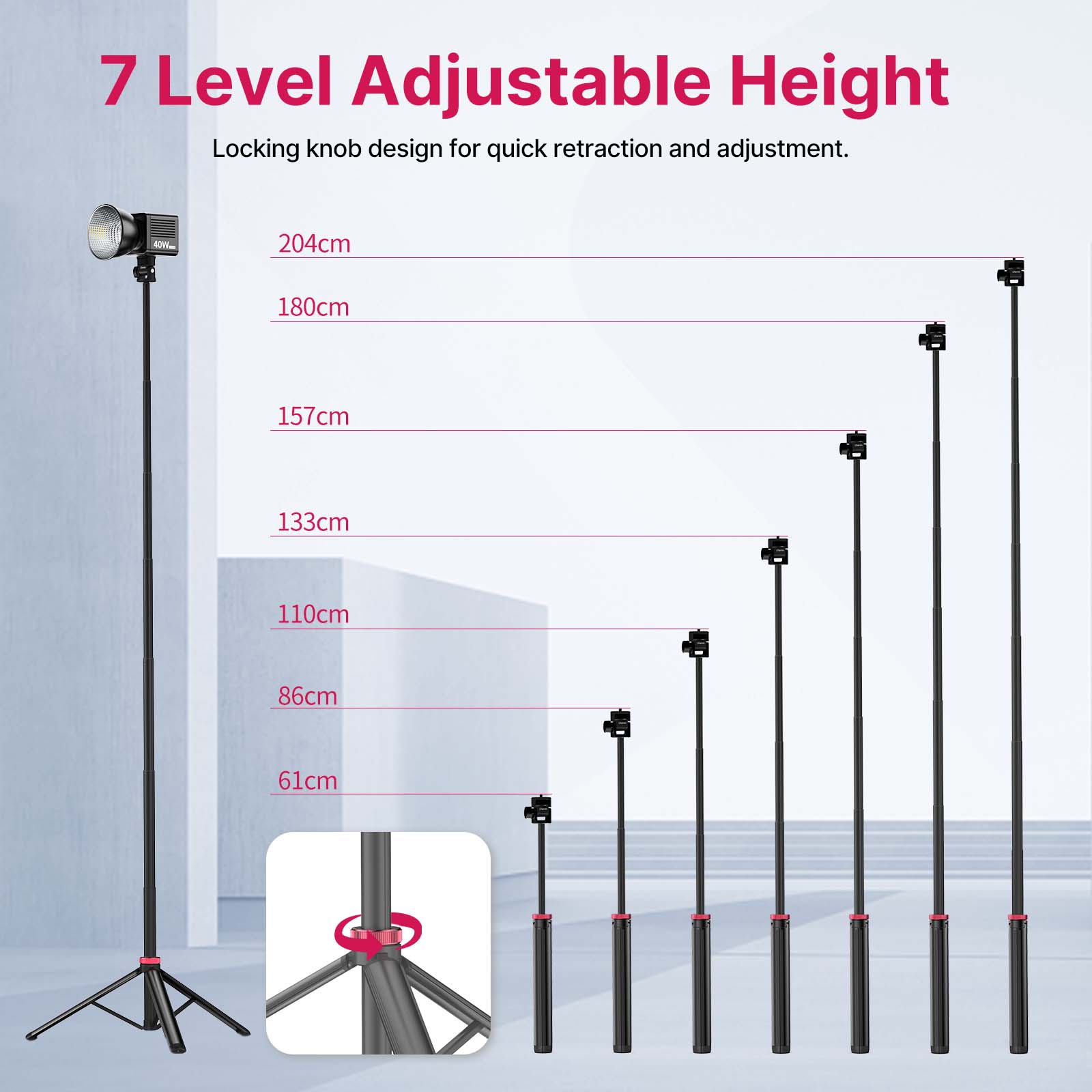 Ulanzi MT-79 2M แบบพกพา Univer - Photography Video Lighting Kit With Adjustable Tripod Stand บทวิจารณ์และราคา