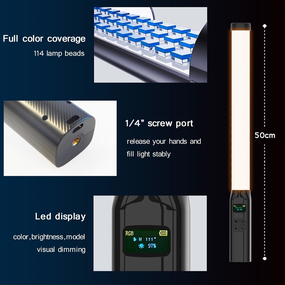 50 ซม.RGB Stick Light Wand น้ํ - Photography Types Of Lighting บทวิจารณ์และราคา