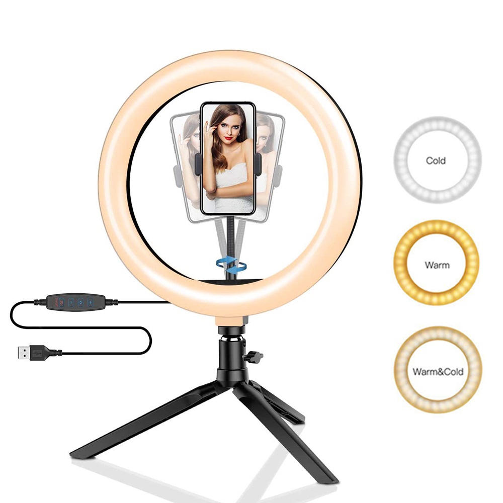 26 ซม.10 นิ้ว LED แหวน Selfie  - Photography Lighting Circle บทวิจารณ์และราคา