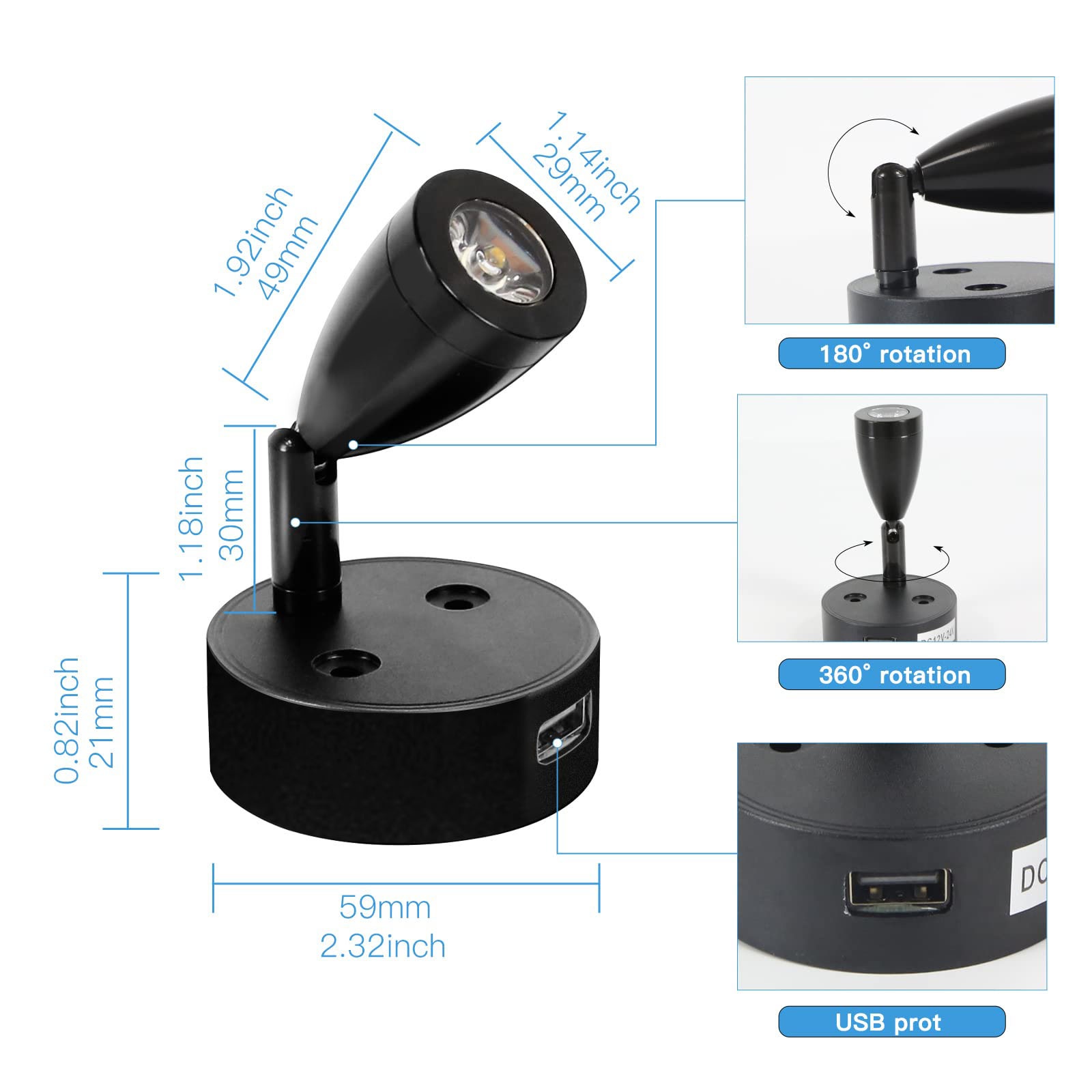 2/1PCS เงิน/สีดํา DC 12-24V อุ - Interior Photography Lighting บทวิจารณ์และราคา
