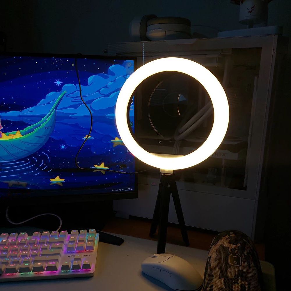 ไฟยิง 26 ซม. วงแหวนไฟ 26 ซม. + - Photography Lighting Circle บทวิจารณ์และราคา