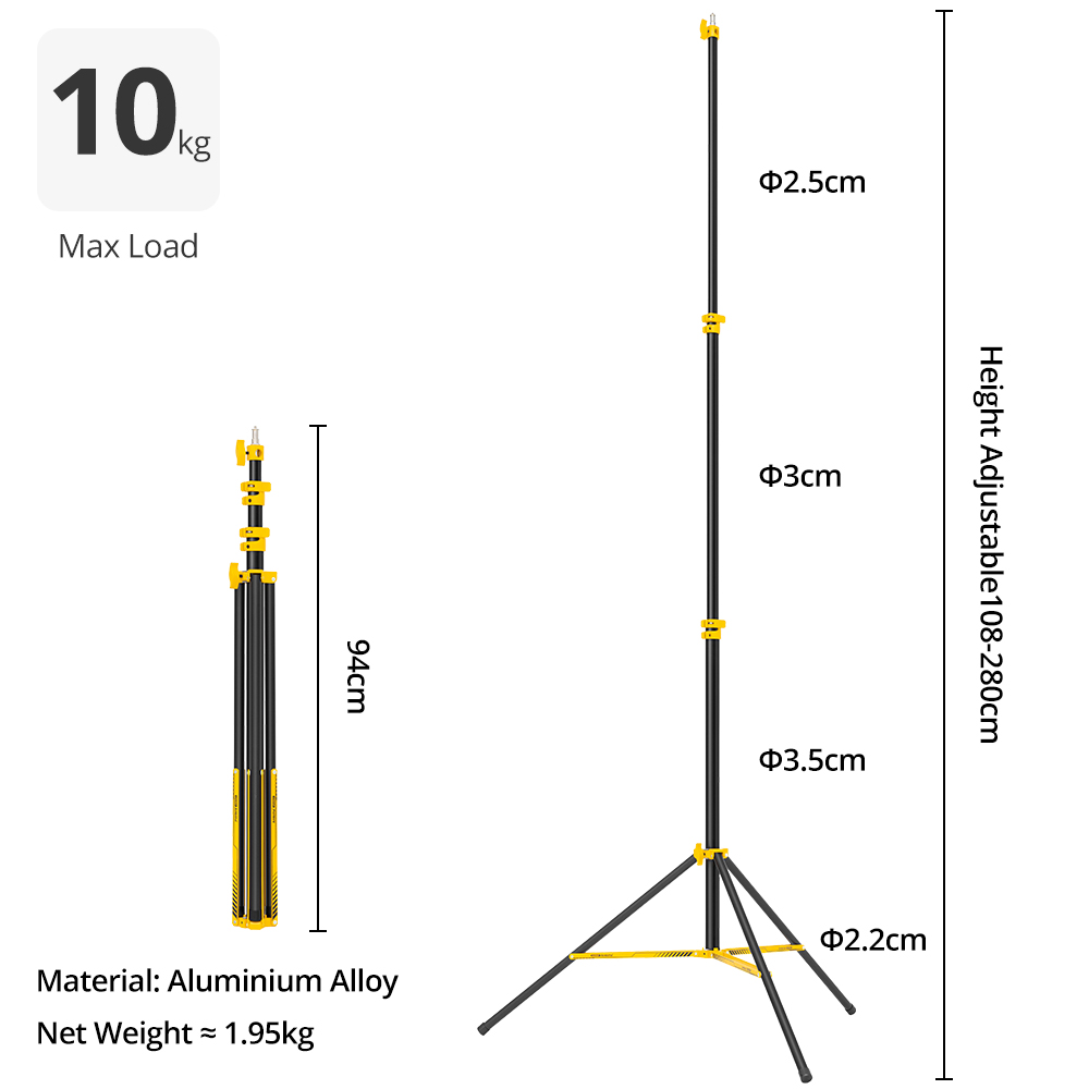 ขาตั้งไฟสตูดิโอแบบมีเบาะลม AMB - Photography Video Lighting Kit With Adjustable Tripod Stand บทวิจารณ์และราคา
