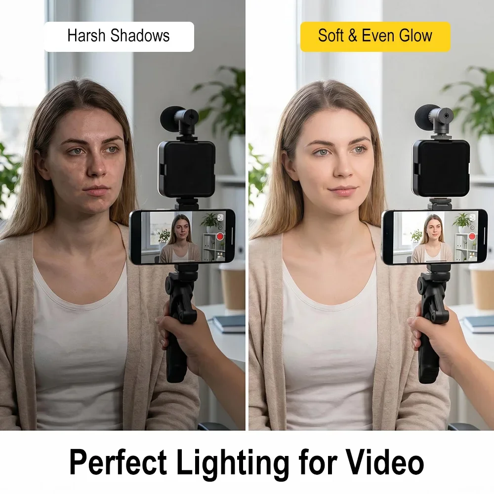ชุดอุปกรณ์วิดีโอบล็อกสำหรับสมา - Photography Lighting Kit Portable บทวิจารณ์และราคา