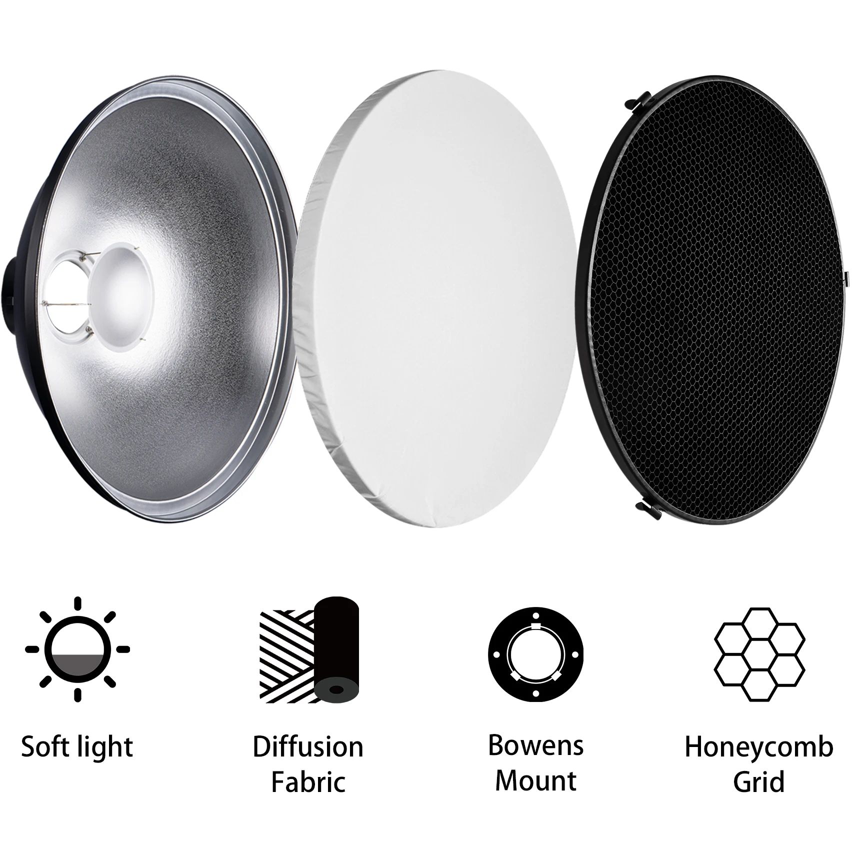 เซลเลนส์ 55 ซม. สะท้อนแสงภายใน - Beauty Dish 55Cm บทวิจารณ์และราคา