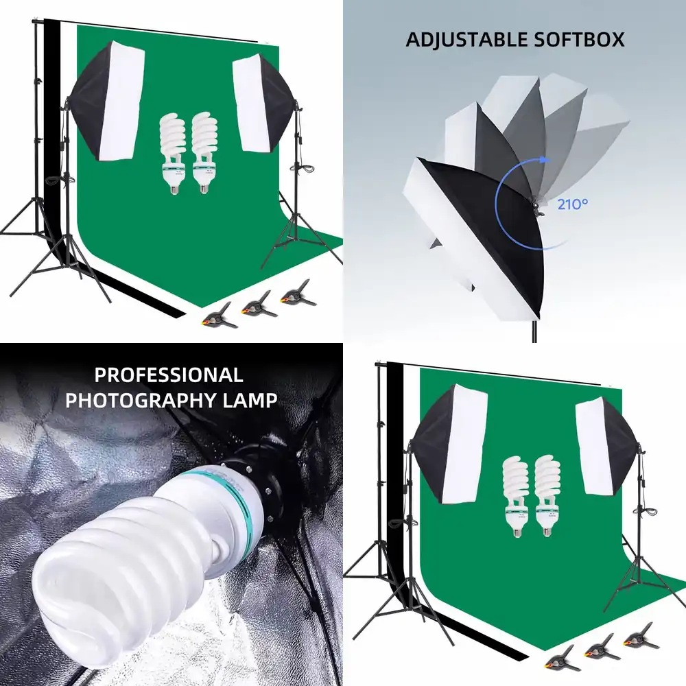 ชุดอุปกรณ์สตูดิโอถ่ายภาพ 1 ชุด - Photography Lighting Kit Portable บทวิจารณ์และราคา