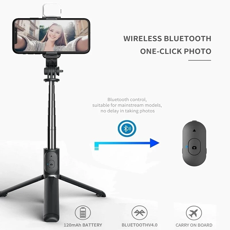 ขาตั้งกล้องเซลฟี่บลูทูธไร้สายพ - Photography Video Lighting Kit With Adjustable Tripod Stand บทวิจารณ์และราคา