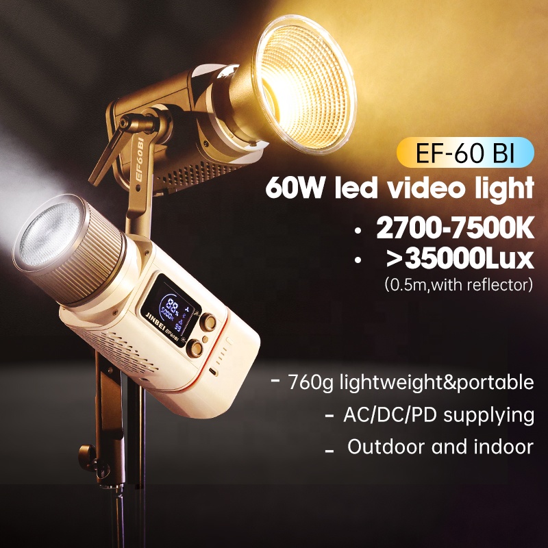 JINBEI EF-60BI 60w ชุดไฟถ่ายภา - Photography Lighting Kit Portable บทวิจารณ์และราคา