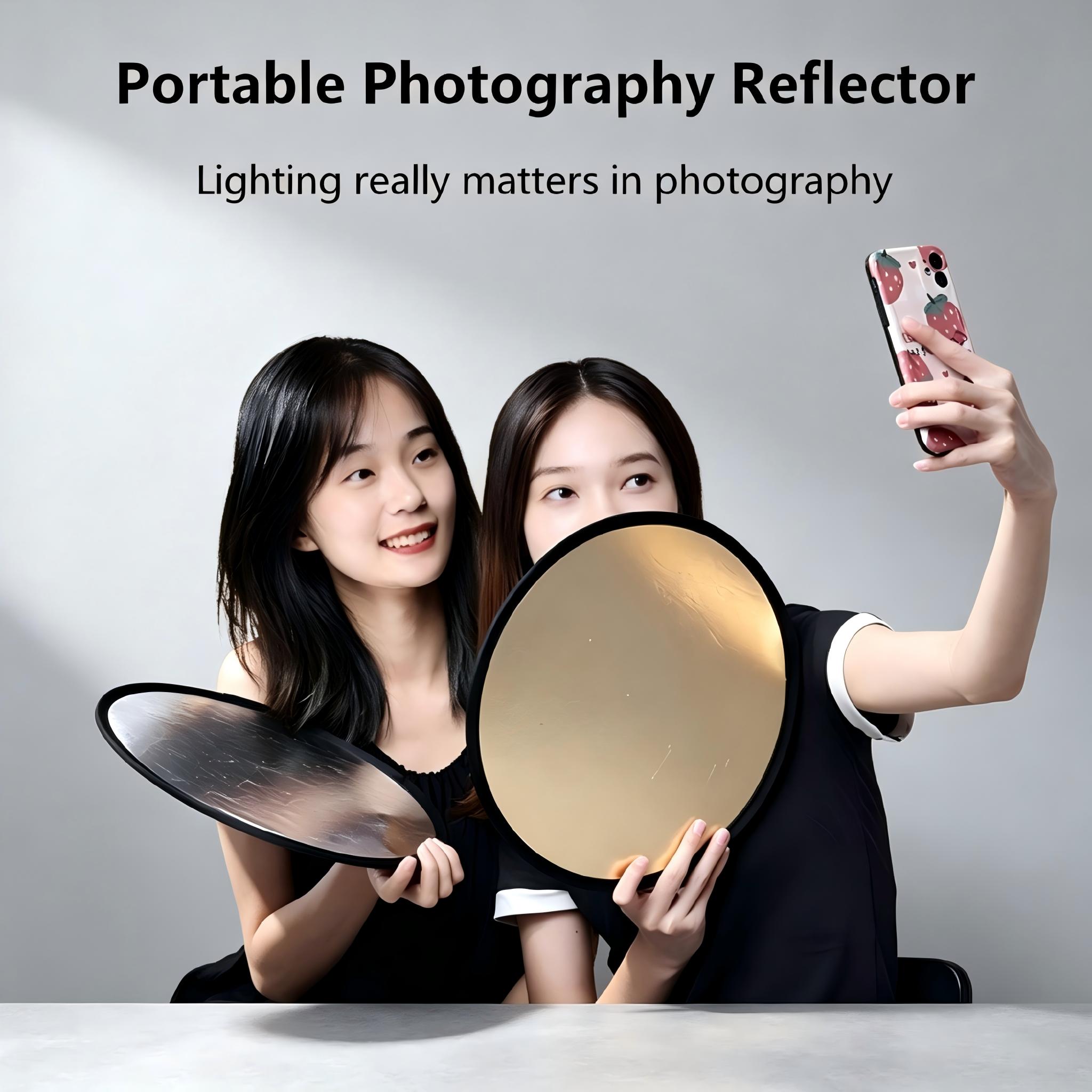 แผ่นสะท้อนแสงแบบพกพา 2-in-1 สอ - Photography Lighting Kit Portable บทวิจารณ์และราคา